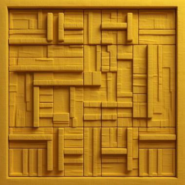 Patterns and decorations Yellow Bricks 2 3d model